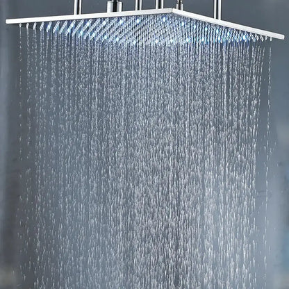 Chrome Led Rain Shower Head with Arm Mount