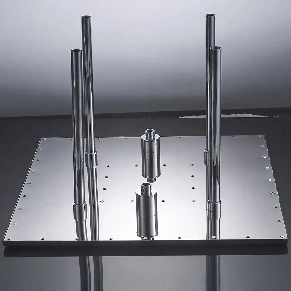 Chrome Led Rain Shower Head with Arm Mount