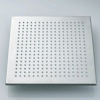 Decorbites modern chrome LED rainfall shower head, square metal fixture with grid of nozzles on Tampa Home & Garden Store