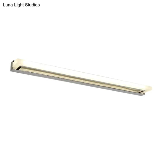 Modern chrome LED bathroom sconce with acrylic diffuser Decorbites on Tampa Home & Garden Store