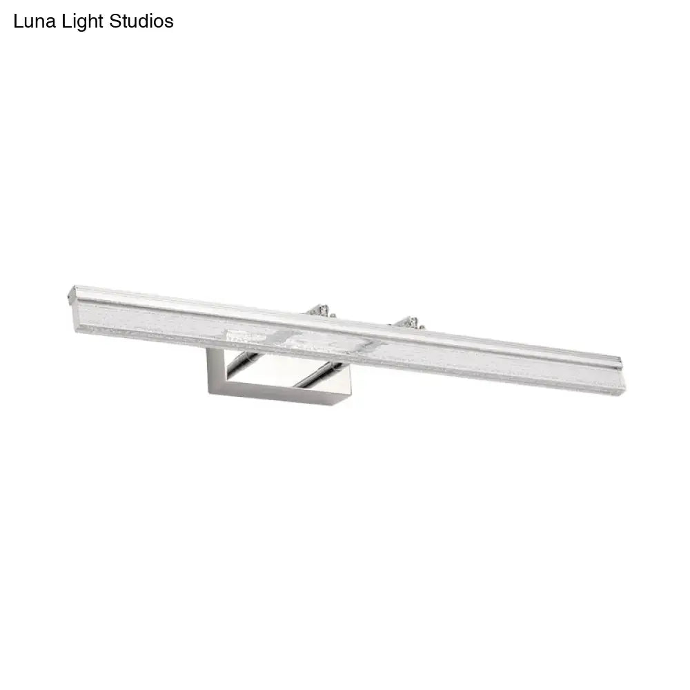 Chrome Linear Shower Light by Decorbites with metal bar and mounting bracket on Tampa Home & Garden Store