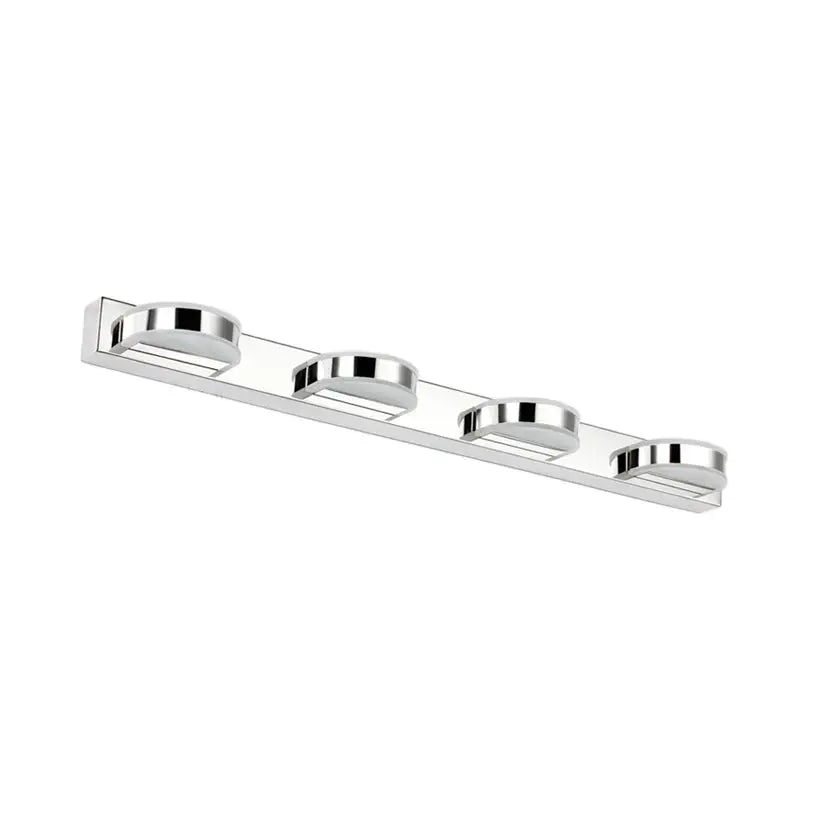 Waterproof LED Vanity Mirror Light with Acrylic Lampshade - Chrome Sconce Lamp in Warm/White Light