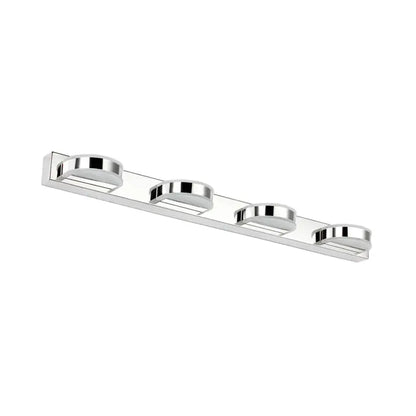 Waterproof LED Vanity Mirror Light with Acrylic Lampshade - Chrome Sconce Lamp in Warm/White Light