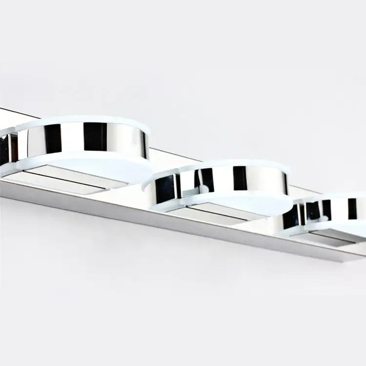 Waterproof LED Vanity Mirror Light with Acrylic Lampshade - Chrome Sconce Lamp in Warm/White Light