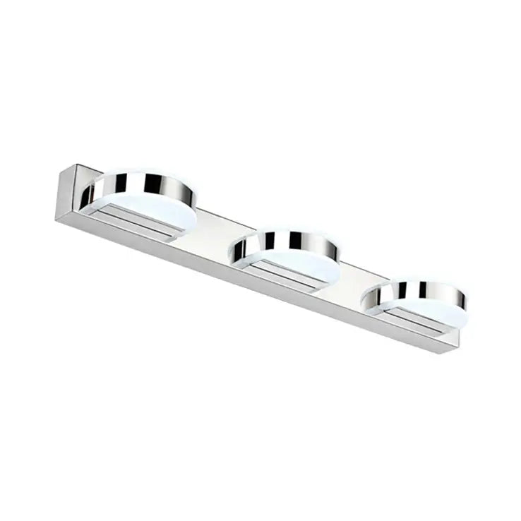 Waterproof LED Vanity Mirror Light with Acrylic Lampshade - Chrome Sconce Lamp in Warm/White Light