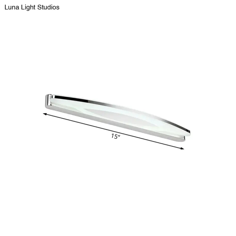 Modern chrome LED wall light sconce by Decorbites for bathroom vanity on Tampa Home & Garden Store