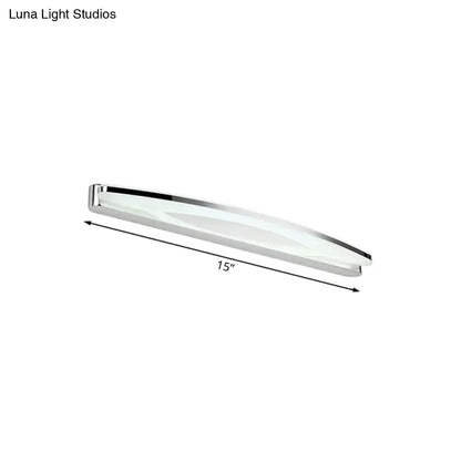 Modern chrome LED wall light sconce by Decorbites for bathroom vanity on Tampa Home & Garden Store