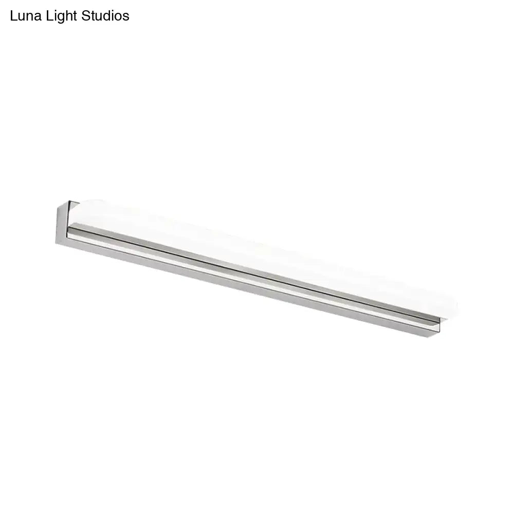 Chrome mounted vanity light with slim acrylic shade by Decorbites on Tampa Home & Garden Store