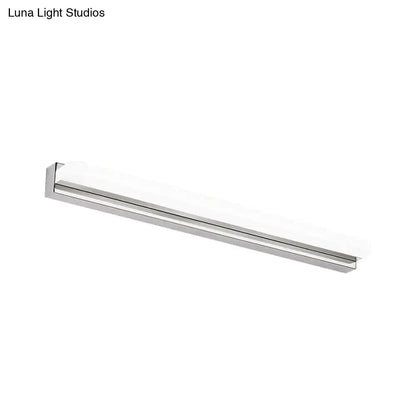 Chrome mounted vanity light with slim acrylic shade by Decorbites on Tampa Home & Garden Store