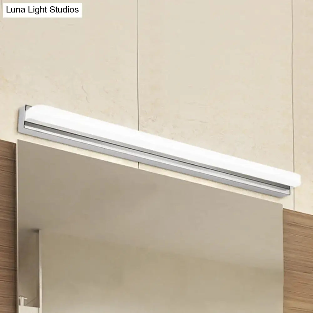 Chrome mounted vanity light with slim acrylic shade by Decorbites on Tampa Home & Garden Store