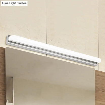 Chrome mounted vanity light with slim acrylic shade by Decorbites on Tampa Home & Garden Store