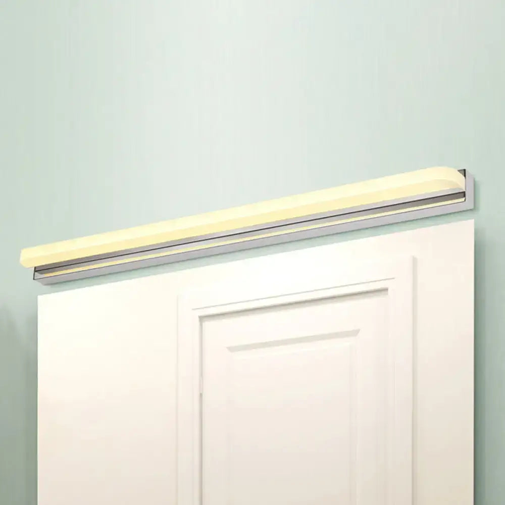 Chrome mounted vanity light with slim acrylic shade by Decorbites on Tampa Home & Garden Store