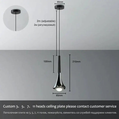 Chrome Water Drop Chandelier by Decorbites, chrome finish pendant with adjustable 2m cable on Tampa Home & Garden Store