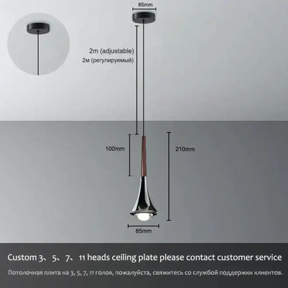 Chrome Water Drop Chandelier by Decorbites pendant with 2m adjustable cord, 85mm wide on Tampa Home & Garden Store