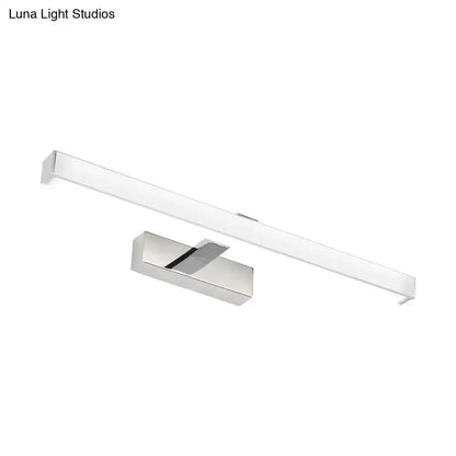 Modern Chrome LED White Rod Wall Vanity Light