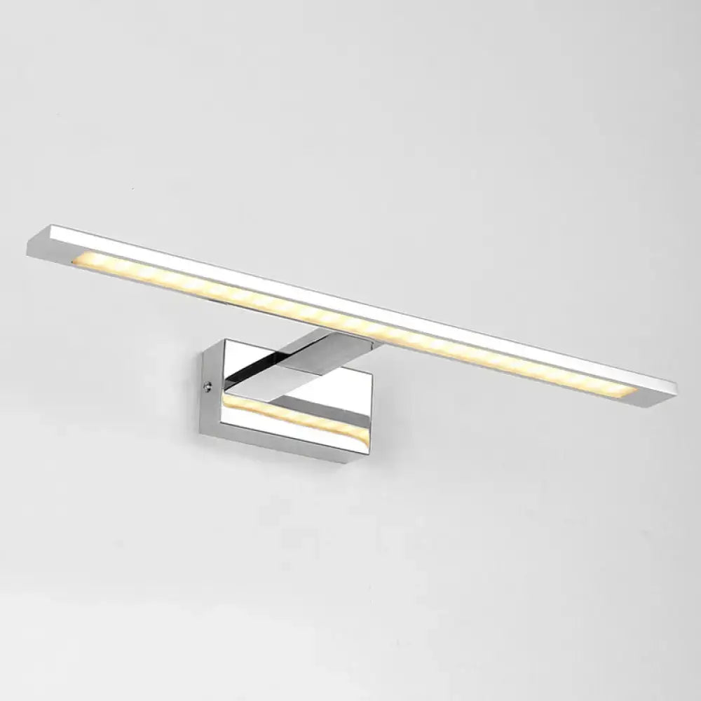 Modern chrome rectangle LED bathroom vanity light by Decorbites, wall-mounted bar on Tampa Home & Garden Store