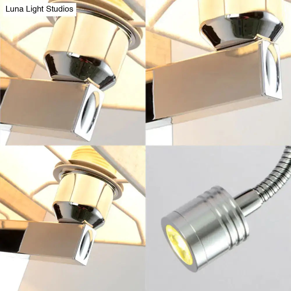 Chrome rectangle wall sconce Decorbites with polished chrome finish and square backplate on Tampa Home & Garden Store