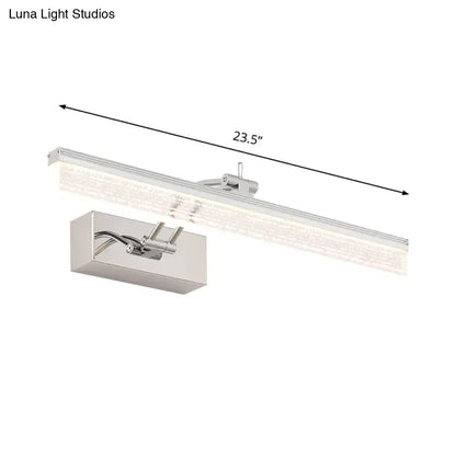 Chrome textured vanity light by Decorbites, 23.5-inch wall-mount bar fixture on Tampa Home & Garden Store