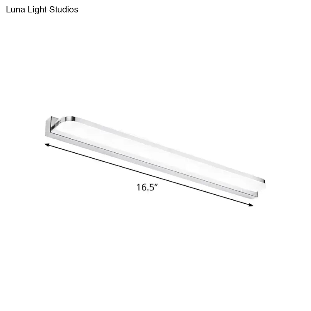 Warm White Chrome Led Bathroom Wall Light
