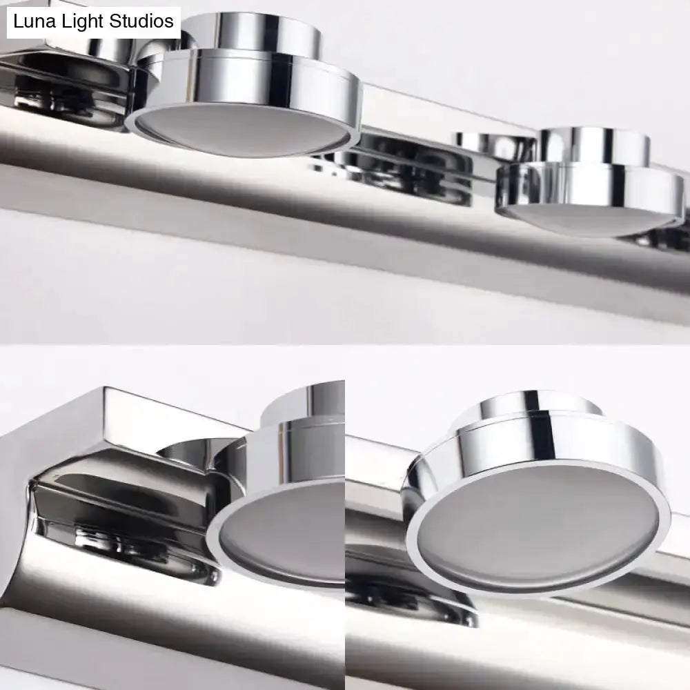 Modern Chrome Round Wall Lamp With Acrylic Shade