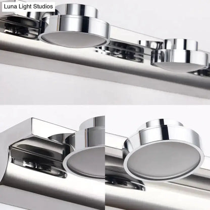 Modern Chrome Round Wall Lamp With Acrylic Shade
