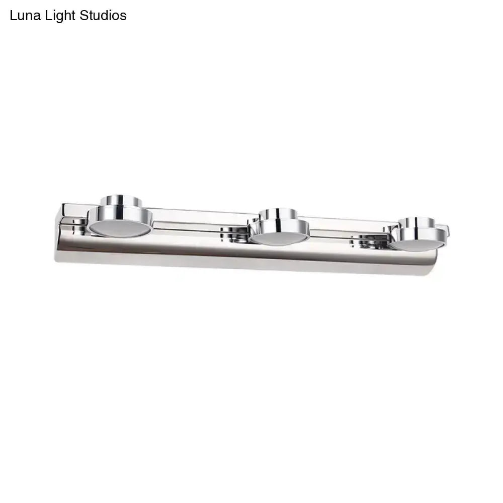 Modern Chrome Round Wall Lamp With Acrylic Shade