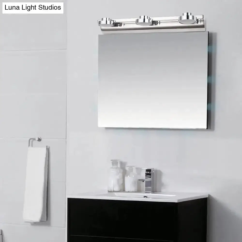 Modern Chrome Round Wall Lamp With Acrylic Shade