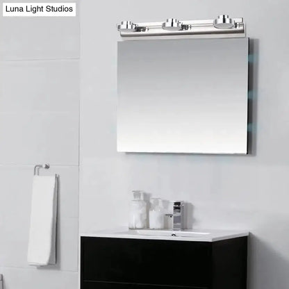 Modern Chrome Round Wall Lamp With Acrylic Shade