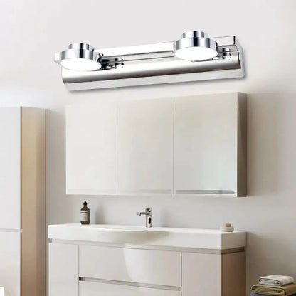 Modern Chrome Round Wall Lamp With Acrylic Shade