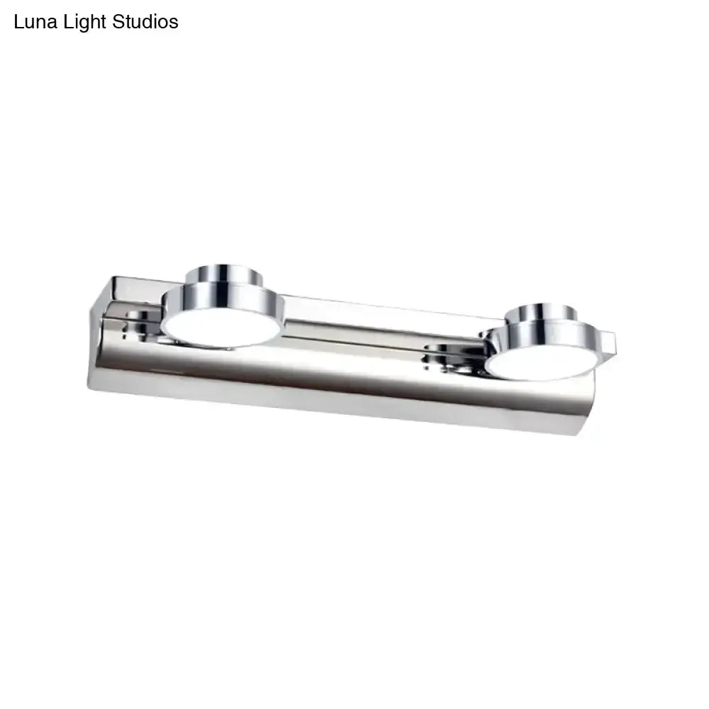 Modern Chrome Round Wall Lamp With Acrylic Shade