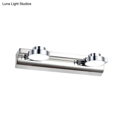 Modern Chrome Round Wall Lamp With Acrylic Shade