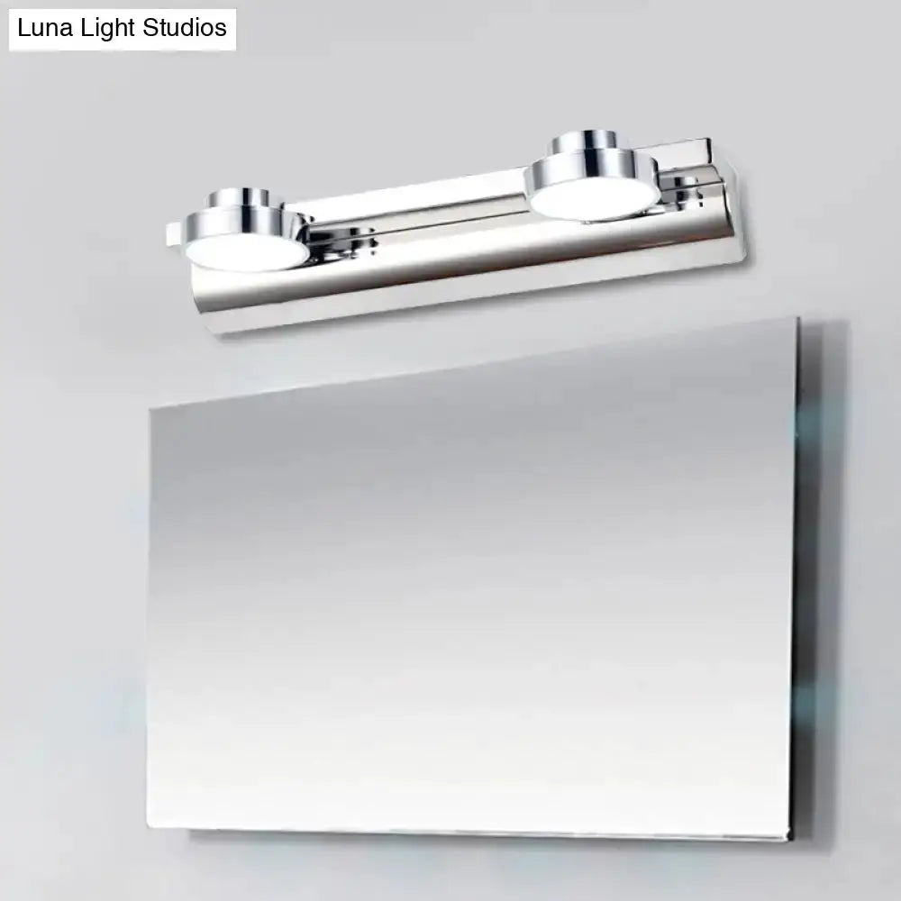 Modern Chrome Round Wall Lamp With Acrylic Shade