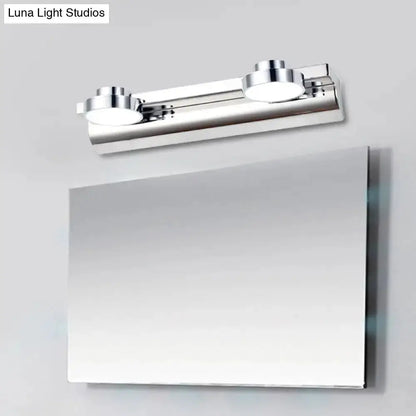 Modern Chrome Round Wall Lamp With Acrylic Shade