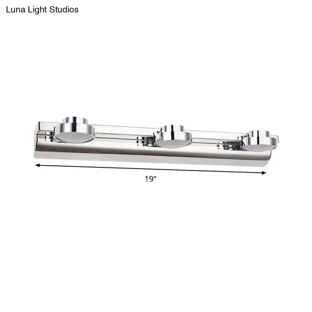 Modern Chrome Round Wall Lamp With Acrylic Shade