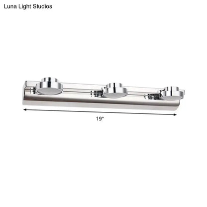Modern Chrome Round Wall Lamp With Acrylic Shade