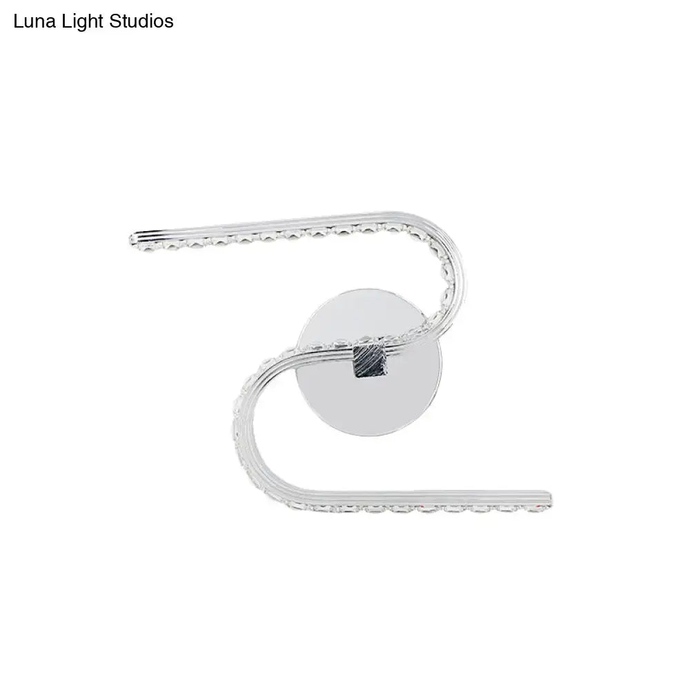 Chrome S-Shape Wall Sconce by Decorbites, chrome finish on Tampa Home & Garden Store