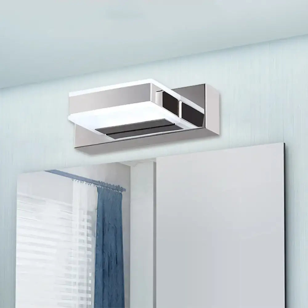 Chrome acrylic vanity light by Decorbites, wall-mounted over a bathroom mirror with diffuser on Tampa Home & Garden Store
