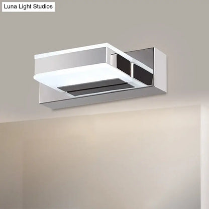 Chrome acrylic vanity light wall-mounted with frosted diffuser by Decorbites on Tampa Home & Garden Store
