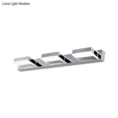 Chrome Acrylic Vanity Light fixture, three-light chrome finish by Decorbites on Tampa Home & Garden Store