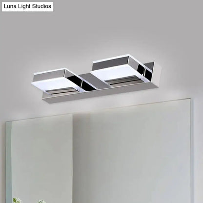 Chrome Acrylic Vanity Light by Decorbites with twin rectangular diffusers on Tampa Home & Garden Store