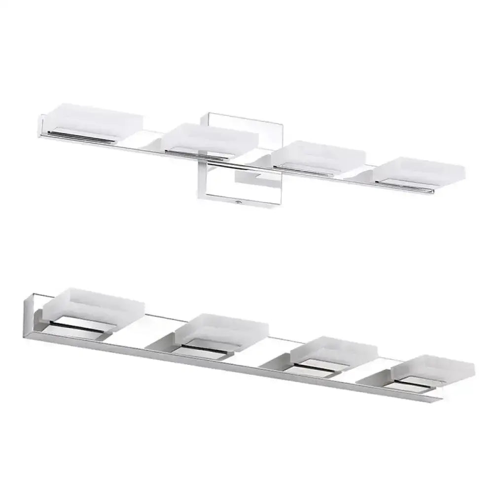 Modern Chrome Square Acrylic Wall Sconce