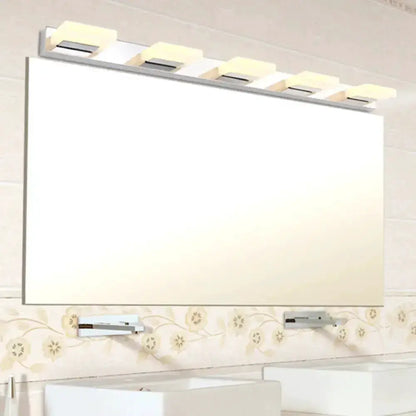 Modern Chrome Square Acrylic Wall Sconce