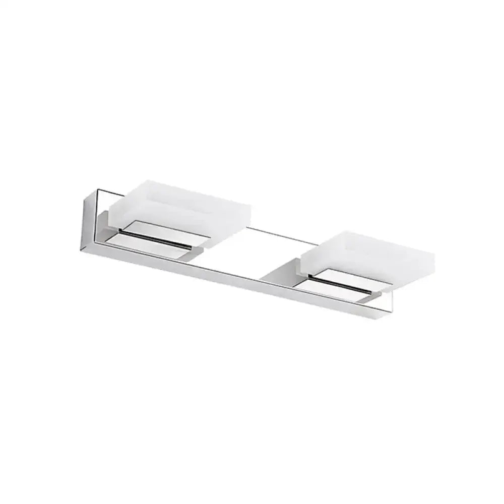Modern Chrome Square Acrylic Wall Sconce