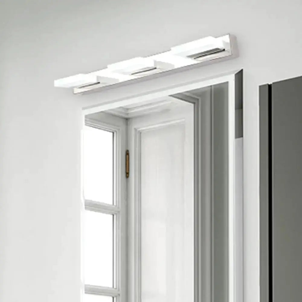 Modern Chrome Square Acrylic Wall Sconce