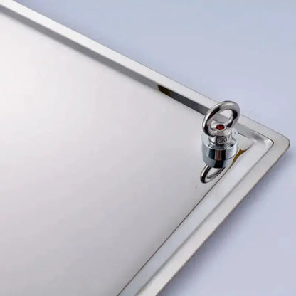 Modern chrome rainfall shower head by Decorbites, chrome fixture with round mounting ring on Tampa Home & Garden Store