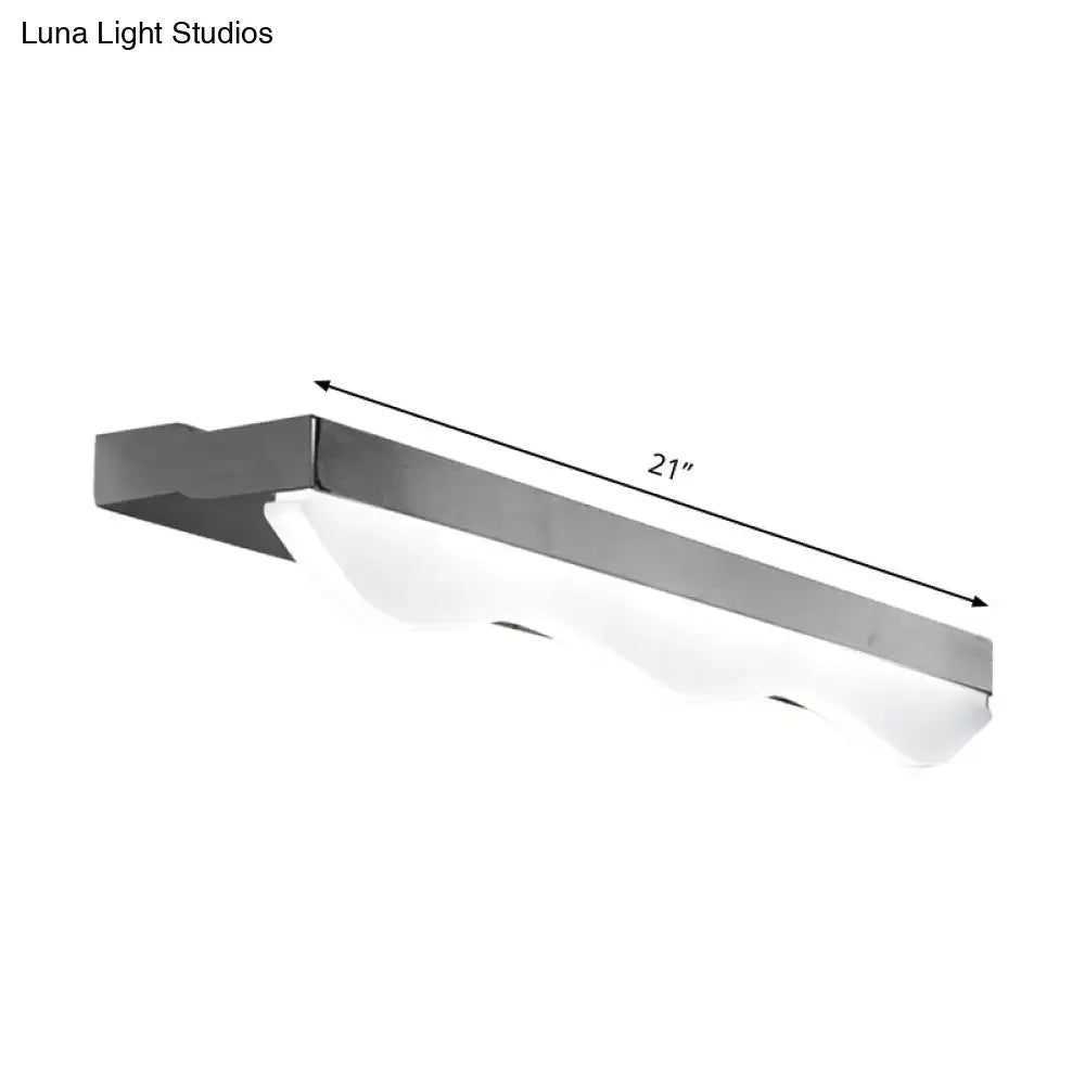Chrome linear vanity light 21 in, frosted glass diffuser, Decorbites, Home & Garden on Tampa Home & Garden Store