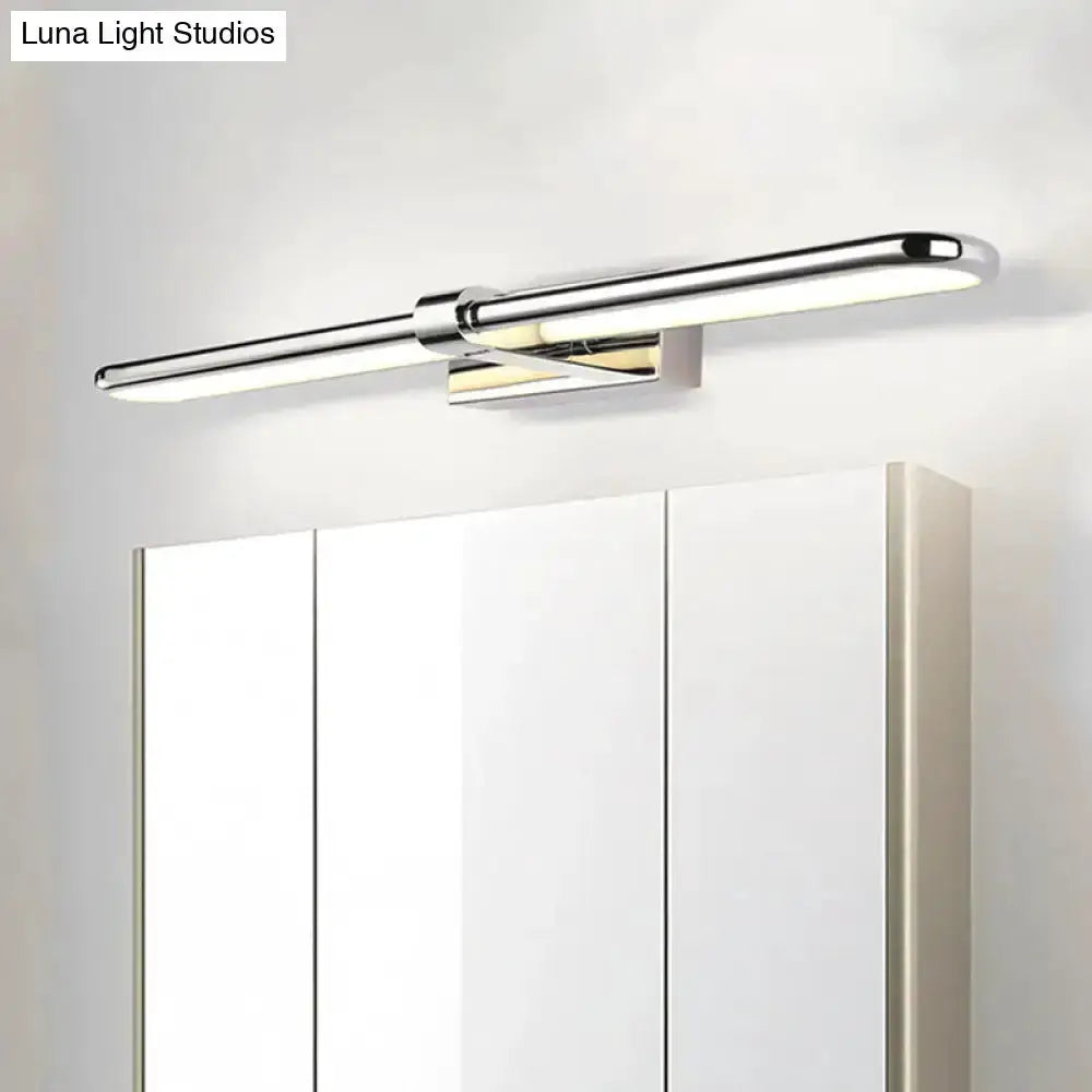 Modern chrome stainless steel LED vanity wall lamp with dual horizontal bars on Tampa Home & Garden Store