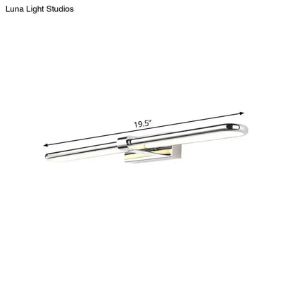 Modern chrome stainless steel LED wall lamp vanity light by Decorbites, 19.5 in length on Tampa Home & Garden Store