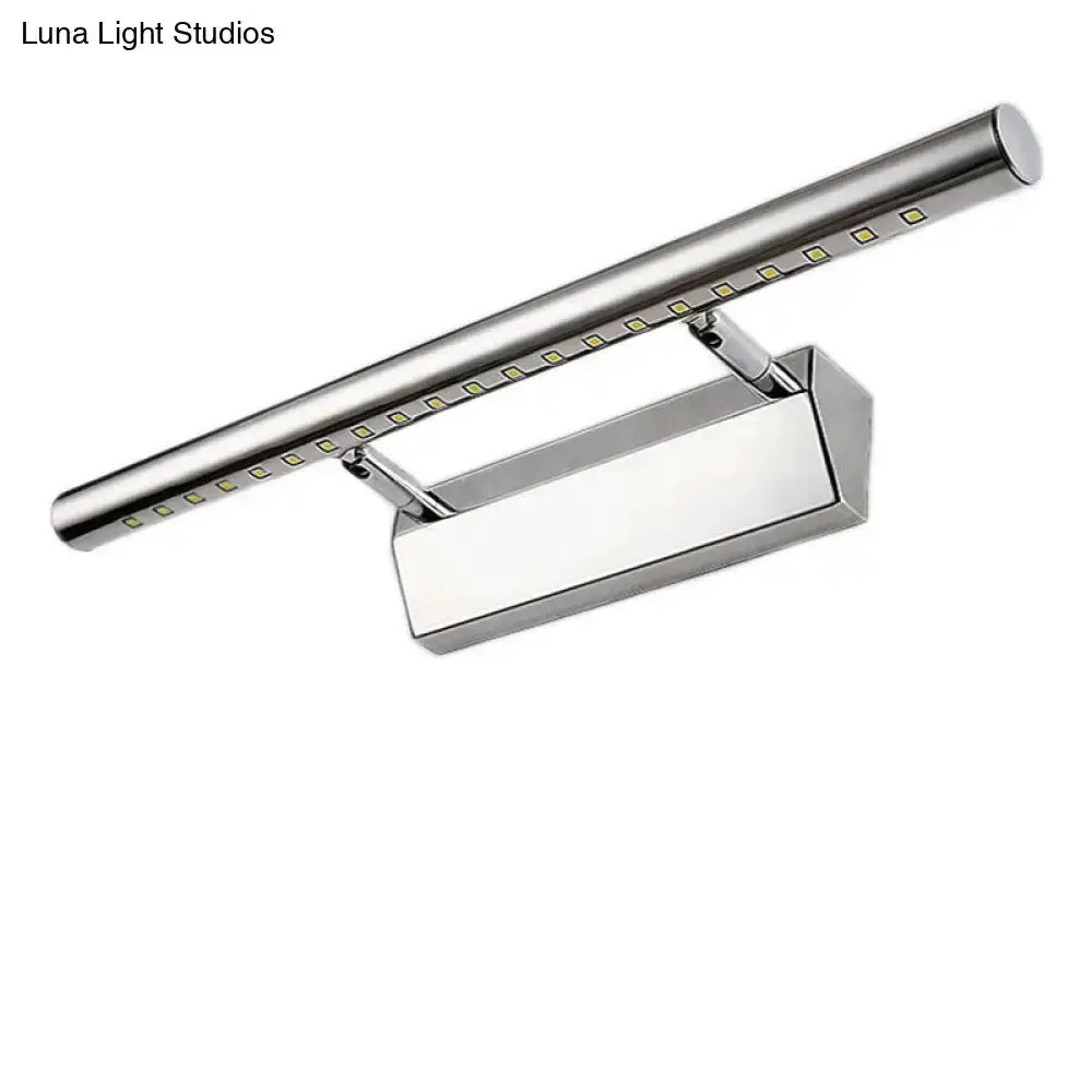 Modern chrome stainless steel bathroom wall sconce with LED bar, Decorbites on Tampa Home & Garden Store