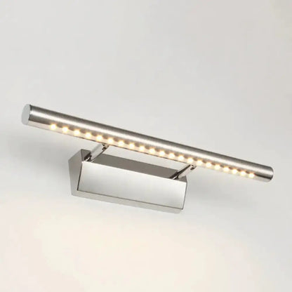 Decorbites chrome stainless steel bathroom wall sconce with LED bar and rectangular mount on Tampa Home & Garden Store